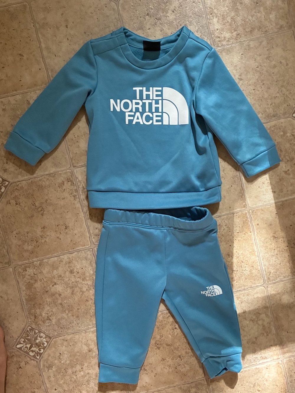 The North Face 3-6 month Blue Pullover & Joggers Set
